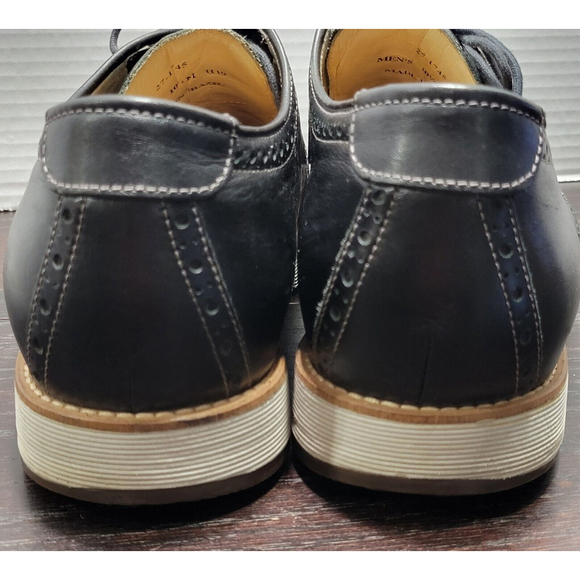 Johnston & Murphy Holden Plain Toe Leather Oxford Black Dress Shoes Size 10.5 - Picture 3 of 11